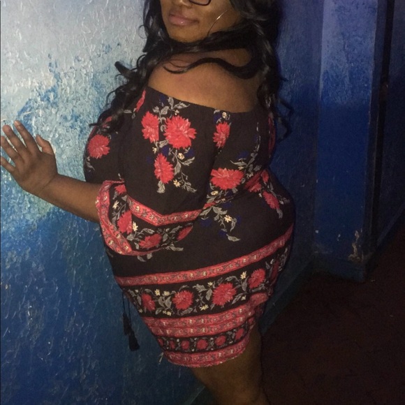 Black Off Shoulder Romper - Picture 1 of 2